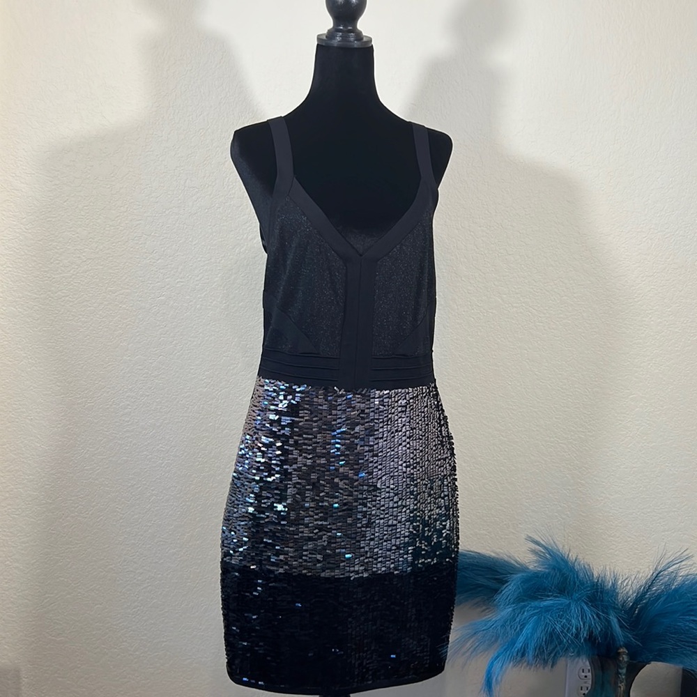 Black & Silver Mini Dress